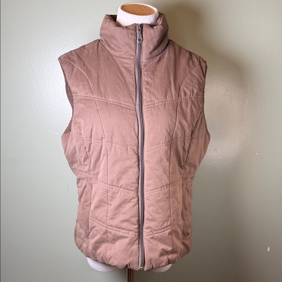 Women's Tan Quilted Vest - Picture 1 of 12